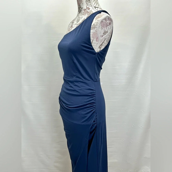 SOCIALITE Navy blue one shoulder‎ mini dress size M. - Picture 6 of 15